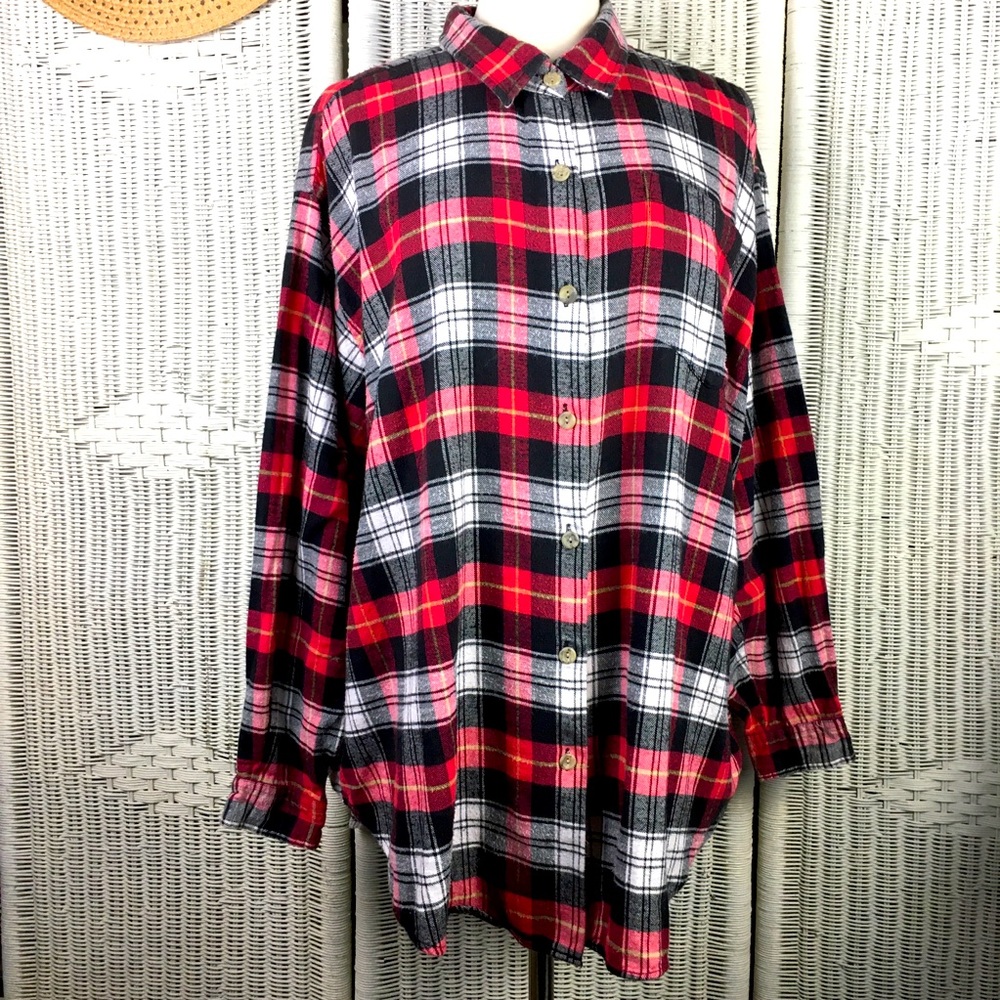 Honors Plaid Button Down Flannel Shirt